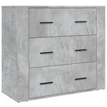 vidaXL Buffet haut Gris béton Bois d'ingénierie