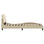 vidaXL Cadre de lit sans matelas Hanko crème 90x200 cm tissu