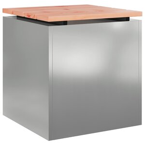 vidaXL Banc de jardin Argent 40 x 40 x 43 cm Acier galvanisé