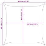 vidaXL Voile d'ombre Orange et marron 4 x 4 m 100   polyester Oxford