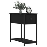vidaXL Table de chevet noir 30x60x60 cm Bois d’ingénierie