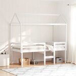 vidaXL Lit haut sans matelas blanc 80x200 cm bois de pin massif