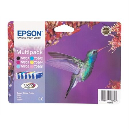Epson t0807 colibri cartouches d'encre multipack couleur
