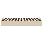 vidaXL Cadre de lit ottoman sans matelas crème 120x190 cm tissu