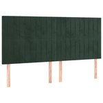 vidaXL Tête de lit Vert foncé 200x5x118/128 cm Velours