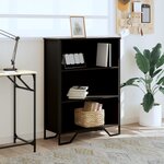 vidaXL Bibliothèque noir 80x31x106 cm bois d'ingénierie