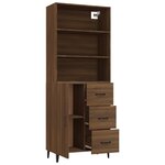 vidaXL Buffet haut Chêne marron Bois d'ingénierie