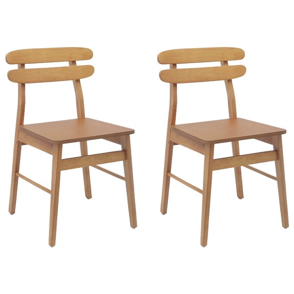 vidaXL Chaise de salle à manger 2 Pièces Naturel