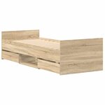 vidaXL Cadre de lit sans matelas chêne sonoma 75x190 cm