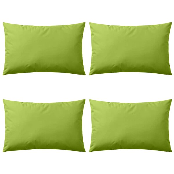 vidaXL Oreiller d'extérieur lot de 4 60 x 40 cm Vert pomme