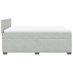vidaXL Sommier à lattes de lit et matelas Gris clair 140x200cm Velours