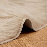 vidaXL Tapis en fausse Tafalla Beige Ø 100 cm Polyester