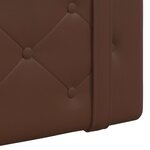 vidaXL Tête de lit suspendue Avec lumière LED Marron Simili cuir