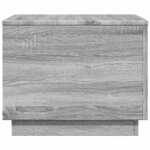 vidaXL Table basse avec lumières LED sonoma gris 50x50x40 cm