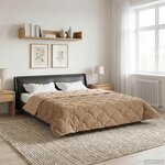 vidaXL Duvet d'été simple Matelassé Taupe 200 x 200 cm