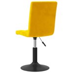 vidaXL Chaises à manger pivotantes lot de 6 jaune moutarde velours