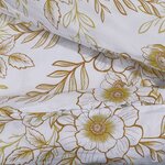 vidaXL Ensemble de housse de couette blanc et marron 260x220 cm Coton