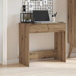 vidaXL Bureau chêne artisanal 80x40x75 cm bois d'ingénierie