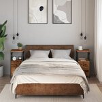vidaXL Tables de chevet 2 Pièces vieux bois 34x35 5x70 cm bois ingénierie