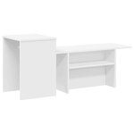 vidaXL Table console Blanc 91 5 x 35 x 38 5 cm Bois d'ingénierie