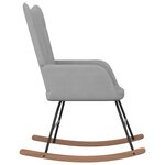 Vidaxl chaise à bascule avec tabouret gris clair tissu