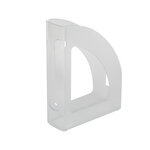 Porte-revues q-connect polystyrène documents a4 oeillet préhension 250x80x320mm cristal translucide