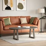 vidaXL Pieds de table basse en forme de V  2 pièces  acier naturel  28 x (42-43 3) cm