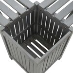 vidaXL Banc d'angle de jardin et jardinière 117 cm bois d'acacia gris