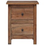 vidaXL Table de chevet bois massif d'acajou 40x30x51 cm
