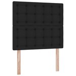 vidaXL Lit avec rangement et LED avec LED Noir 90 x 200 cm Polyester