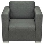 vidaXL Fauteuil Gris foncé Tissu
