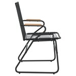 vidaXL Chaises de jardin lot de 2 noir 58x59x85 5 cm Rotin PVC