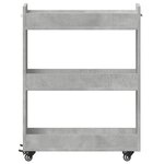 vidaXL Armoire avec roues gris béton 60x22x79 cm bois d'ingénierie