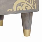 vidaXL Cabinet de chevet Gris 50 x 33 x 62 cm Bois de mangue massif