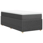 vidaXL Sommier à lattes de lit avec matelas Gris foncé 80x200 cm Tissu