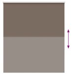 vidaXL Store enrouleur occultant café 125x150cm largeur du tissu