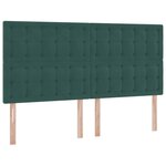 vidaXL Lit de Rangement avec matelas Vert foncé 200 x 200 cm Velours