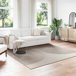 vidaXL Tapis de surface Carré HUARTE Beige 240 x 240 cm Polyester