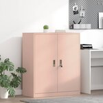 vidaXL Armoire de rangement Rose 90 x 40 x 105 cm Acier