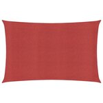 vidaXL Voile d'ombrage 160 g/m² Rouge 2 5x5 m PEHD