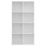 vidaXL Bibliothèque/Buffet Blanc 66x30x130 cm Bois d'ingénierie