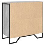 vidaXL Buffet sonoma gris 78x35 5x74 5 cm Bois d'ingénierie