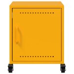 vidaXL Table de chevet jaune moutarde 36x39x43 5 cm acier