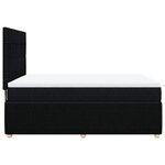vidaXL Sommier à lattes de lit avec matelas Noir 160x200 cm Tissu