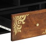 vidaXL Meuble TV Marron 100 x 33.5 x 46 cm Bois de manguier massif