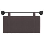 vidaXL Tête de lit suspendue Marron foncé Tissu