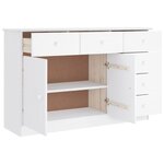 vidaXL Buffet ALTA blanc 112x35x73 cm bois massif de pin