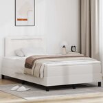 vidaXL Cadre de lit avec matelas Blanc 120 x 200 cm Faux cuir