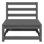 vidaXL Canapés centraux de jardin coussins2Pièces Gris Bois de pin massif
