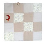 Tapis de parc d'éveil patchwork pour bébé Naturel 100 x 100 cm